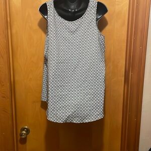Sleeveless Geometric Print Top